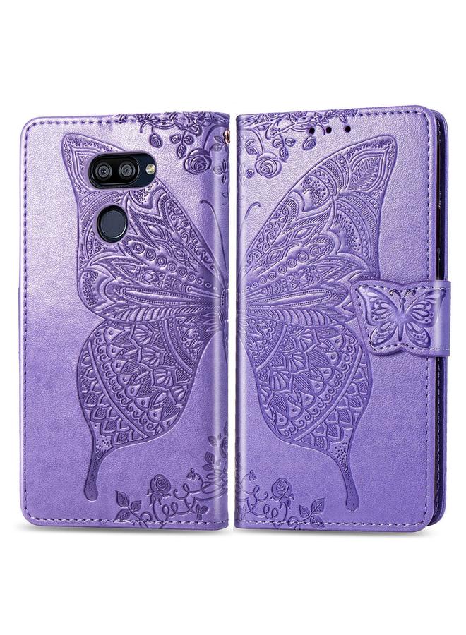 S-TOP Case For LG K40S Butterfly Love Flower Embossed Horizontal Flip Leather Case with Bracket / Card Slot / Wallet / Lanyard - Image 2