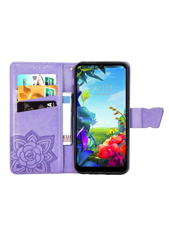 S-TOP Case For LG K40S Butterfly Love Flower Embossed Horizontal Flip Leather Case with Bracket / Card Slot / Wallet / Lanyard - Image 5
