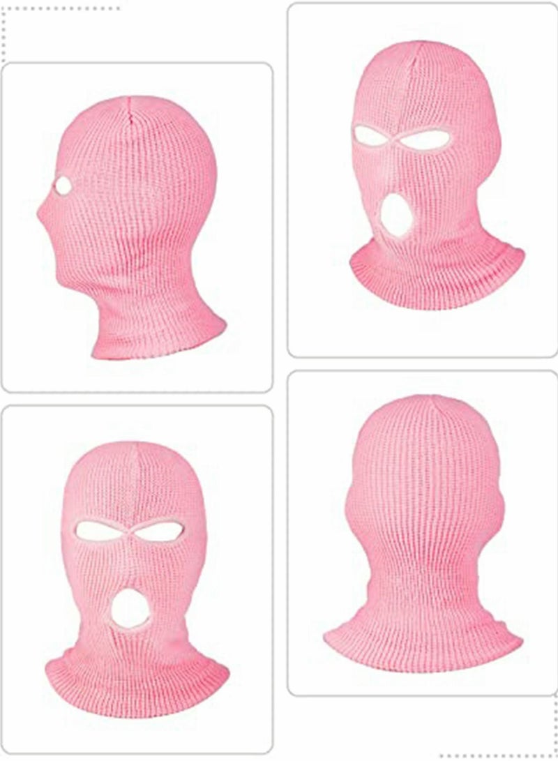 SYOSI 3 Hole Full Face Cover Winter Outdoor Sport Knitted Face Cover Ski Adult Balaclava Headwrap Full Face Mask Motorcycle Cycling Snowboard Gear for Outdoor Sports for Men Women - Image 3