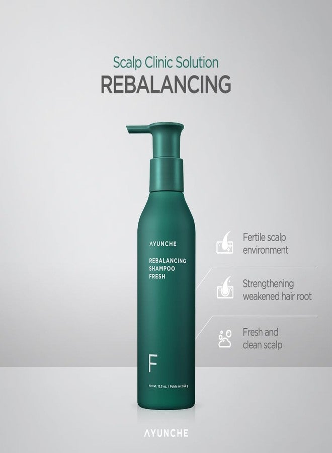 AYUNCHE Rebalancing Shampoo Fresh 7.1oz [For Oily Scalp] | Cleanse Excess Sebum & Oiliness | Strengthen and Protect Hair Roots | Anti-Hair Loss and Anti-Thinning Shampoo | Korean Salon Brand - Image 2