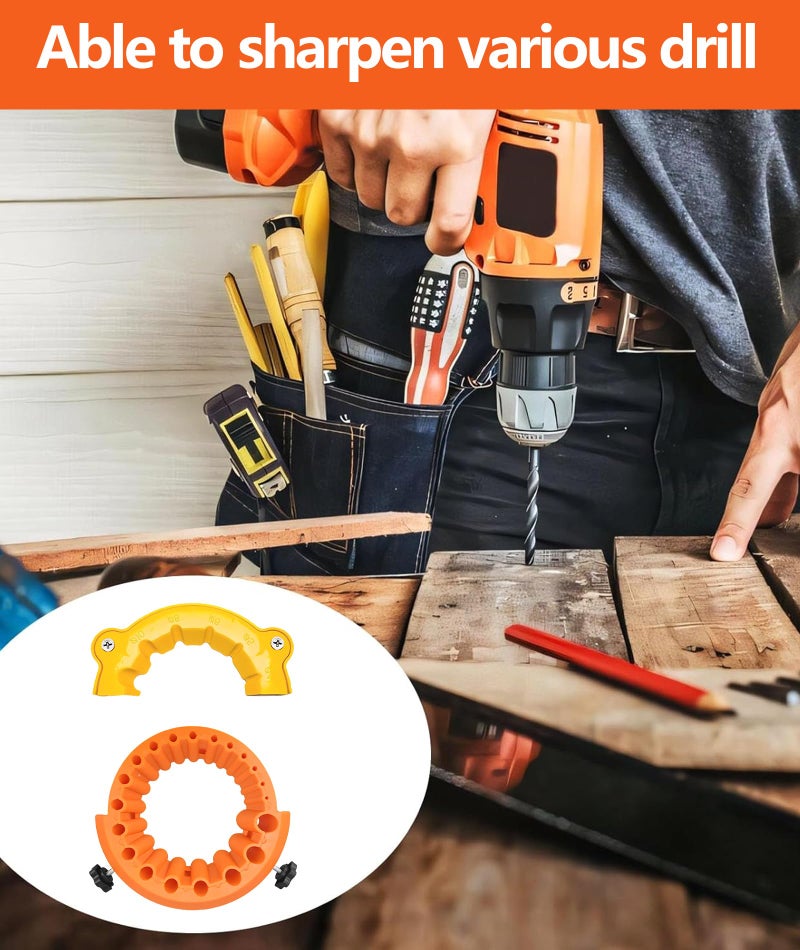 BdelrinQue 2pcs Drill Bit Sharpener Tool, Sharpening Kit for Home and Professional Use, Compatible with Most Drill Machines, Drill Bits Ideal for DIY and Emergency Repairs - Image 5