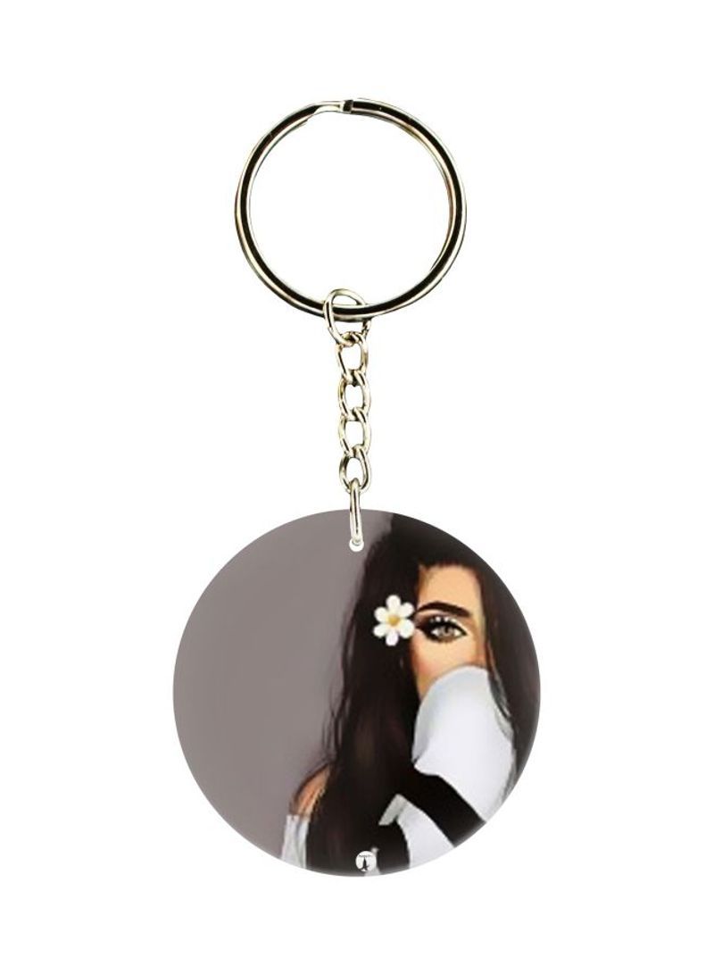 RKN Girl Printed Double Sided Keychain