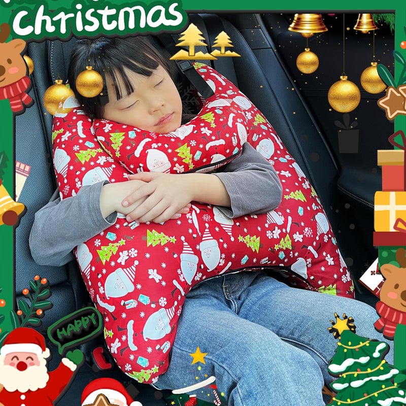 Tumahe Cute Cartoon Travel Pillow Suit, Kids & Adults Car Neck Head Support Cushion Set,Travel car seat Safety Pillow,h Shape car Sleeping Pillow Kids,Pillow case can be Disassembled and Washed (H) - Image 2