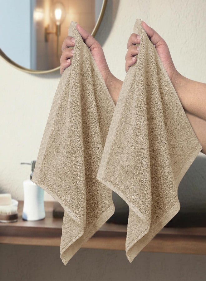 Tee Projekt 100% Cotton, Ultra Soft, Quick Dry Face Towel, (30 x 30 cm), (480 GSM, Pack of 2) Bleach Sand - Image 2