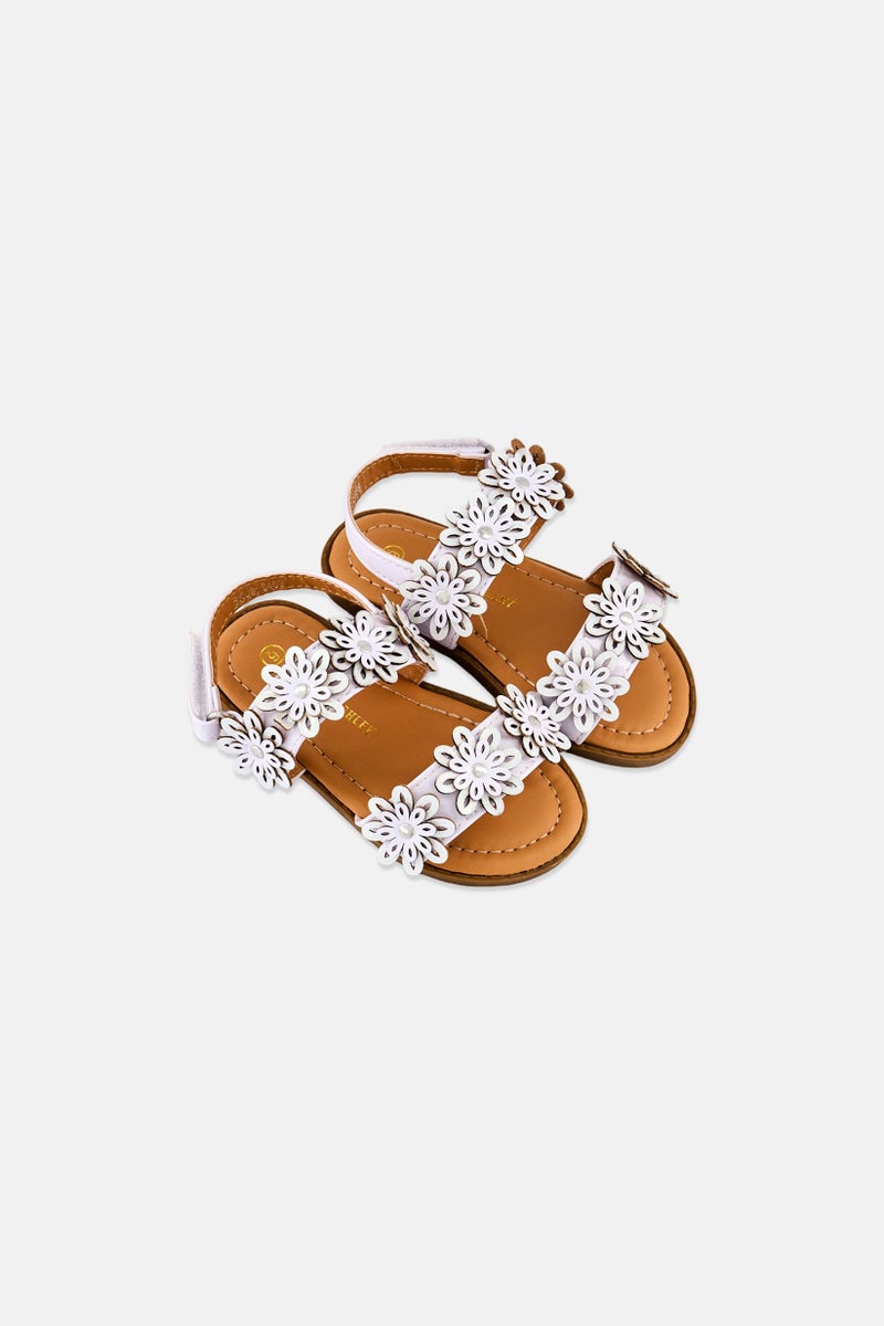 LAURA ASHLEY Toddlers Girl Velcro Closure Sandals, Multicolor - Image 4