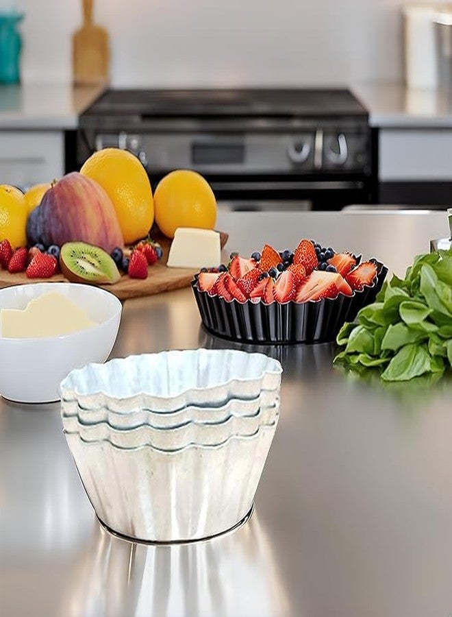 BAKERS PARDISE قالب جيلي من الألومنيوم من بيكرز بارديس لخبز الكب كيك والبراونيز | قالب تارت غير لاصق لصنع المافن والفطائر | صينية جيلي فضية مقاومة للتشوه للفرن - مجموعة من 12 قطعة (6 سم × 6 سم × 2.5 سم ارتفاع) - Image 2