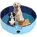 AMGSH Dog Whelping Box Foldable Birthing Pool for Dogs Whelping Pool for Puppies Portable Plastic Swimming Pool  Bath Tub for Dogs Blue 315 Dia  79 H 80cm  20cm - Image 2