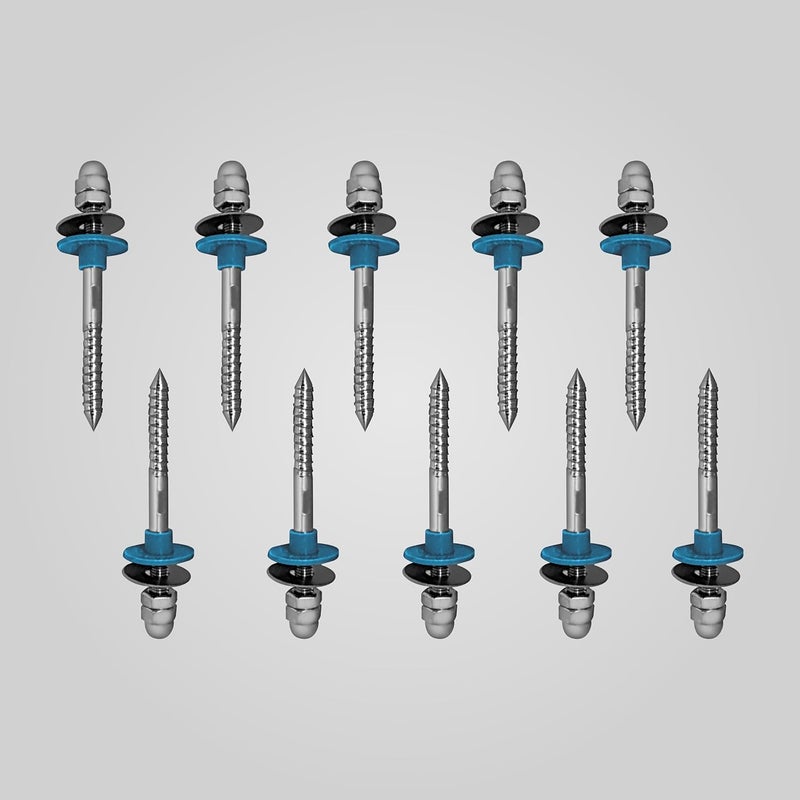 Sanjay Chilly Rack Bolt Screw Type for Wash Basin Stainless Steel Silver Bolt Screw Set Strong Reliable Fixing Rack Bolt Full Pair Accessories For Bathroom Kitchen Toilet Pack of 10 - Image 3