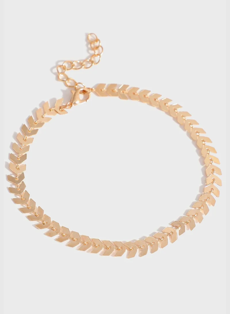SOHI Gold Plated Casual Designer Anklet For Women