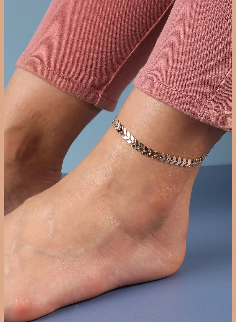 SOHI Gold Plated Casual Designer Anklet For Women