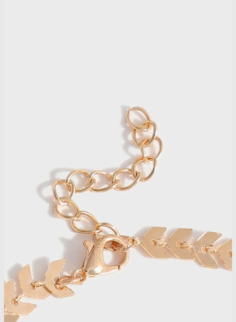 SOHI Gold Plated Casual Designer Anklet For Women