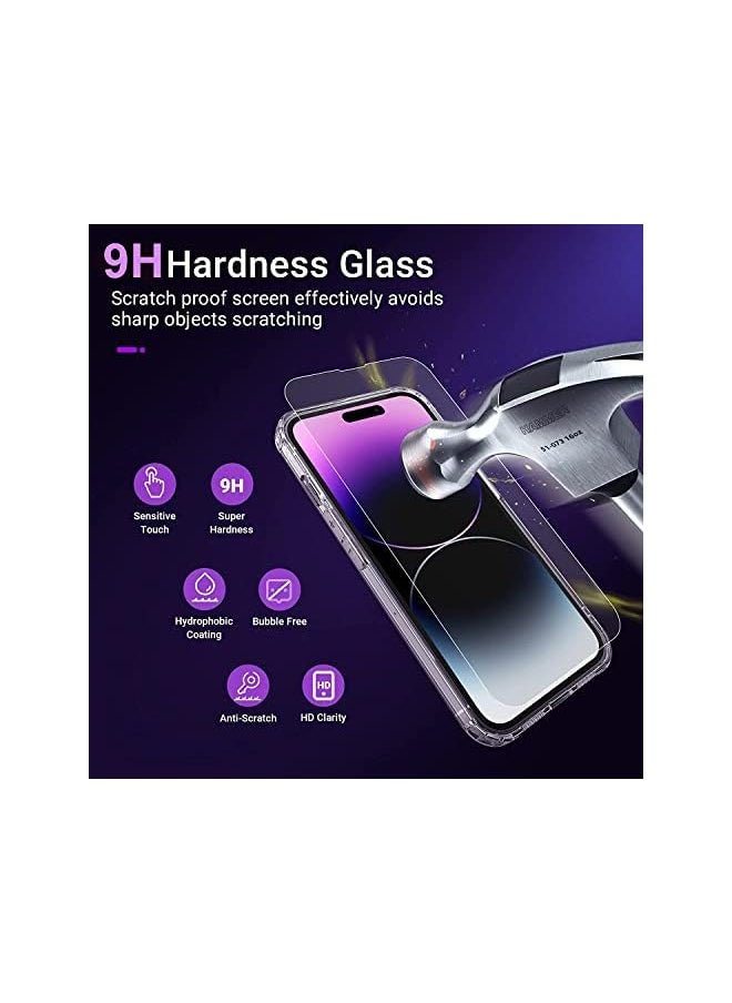 SH PROTECT TOUCH - 5 In 1 For Iphone 14 Pro Max 1*Case With 2*Screen Protector Plus 2*Lens Protector Not Yellowing Military Grade Drop Protection Crystal Clear Shockproof Case For 6.7 Inch Iphone 14 Pro Max 6.7 Inch - Image 1