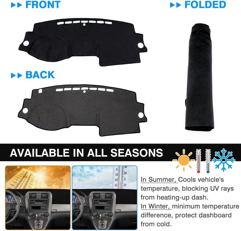 Autorder Custom Fit Dashboard Mat Cover for Honda CRV 2007-2011 - Nonslip Sunshade Protector - Image 5
