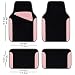 CAR PASS Waterproof Universal Fit Car Floor Mats Car Mats Fit for SUVVanssedans TrucksSet of 4pcs Car Carpet with Driver Heel Pad Light Pink - Image 3