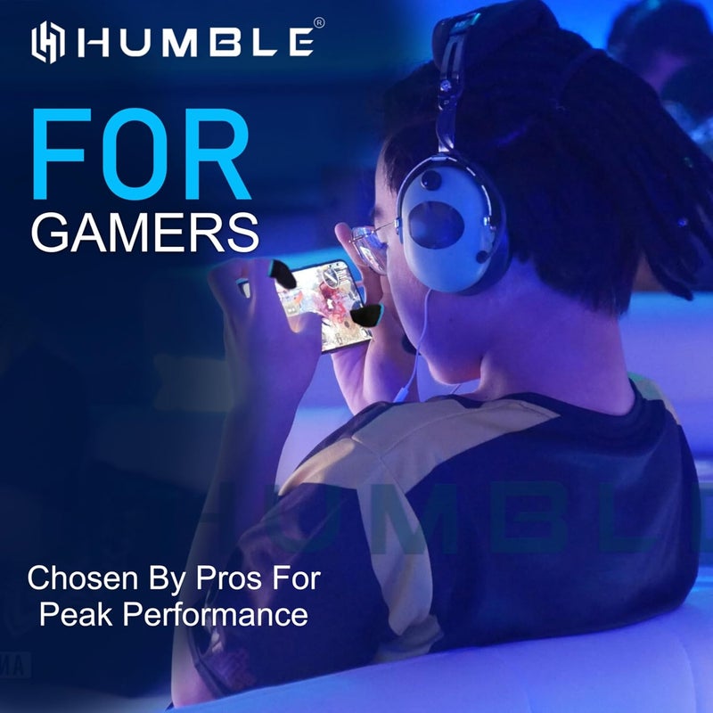 Humble غطاء الإبهام والأصابع للألعاب المحمولة مع قماش ألياف موصل فائق، مضاد للعرق وقابل للتنفس لـ PUBG، Garena Free Fire، Rules of Survival، Knives Out، COD Mobile (زوج واحد) - Image 4