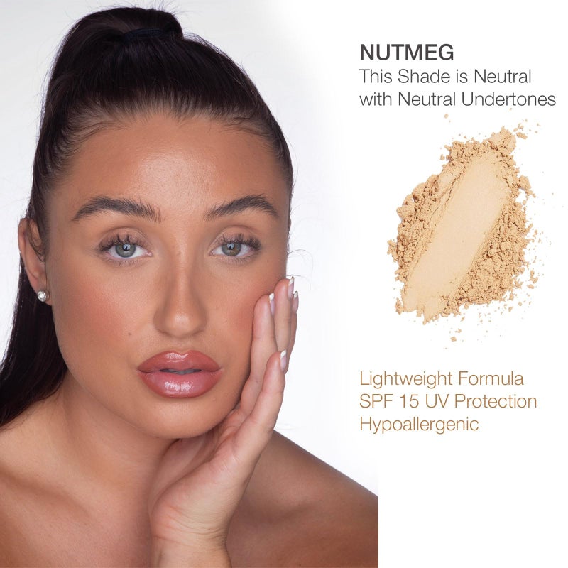 Bellapierre Compact Mineral Foundation SPF 15 â€“ Pressed Powder Foundation, Concealer, Finishing & Setting Powder, On-the-Go Compact, Lightweight, Talc-Free, Non-Toxic â€“ 0.35 oz - Nutmeg - Image 3
