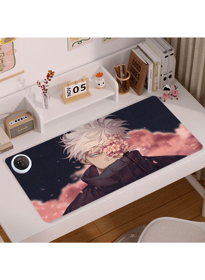 US 110V Heating Mouse Pad Oversized 220V European Heating Pad Leather Hand Warmer Office Game Table Pad-Color:220v National Standard/european Standard 400x900x2mm-Pattern:Five Gohan Spell Return 106 (3)