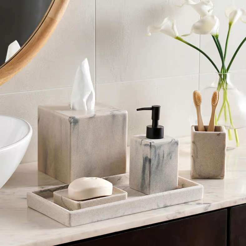 Pan Home Mist Soap Dispenser 7x7x16cm-Beige - 211AIC9903872 - Image 3