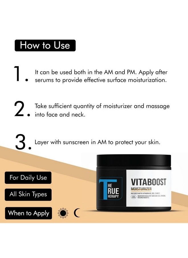 THE TRUE THERAPY Vitaboost Moisturizer With Vitamin B C And E For Daily Infusion For Skin Nourishments For Men And Women 50 Gm  - Image 4