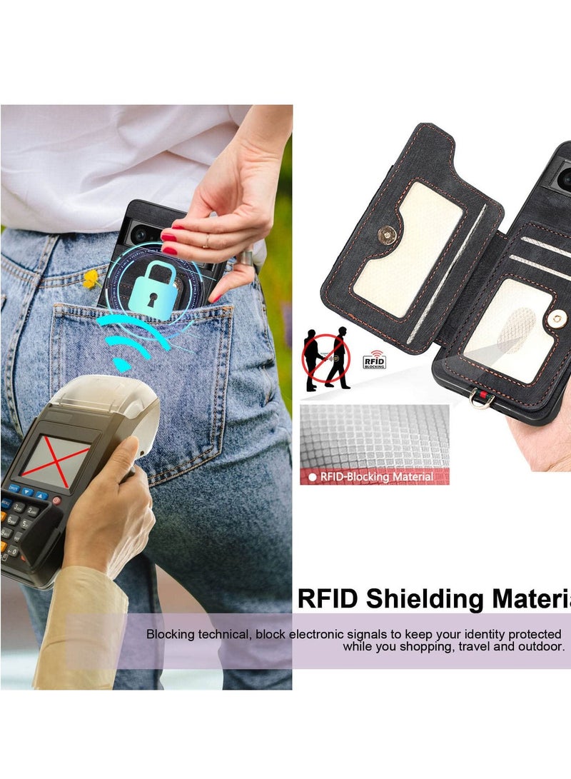 KASTWAVE Pixel 7a Case with Card Holder Wallet - Image 2