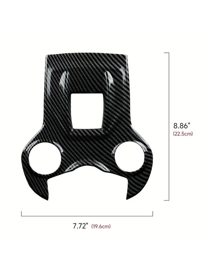 Black Carbon Fiber Center Console Trim For Alfa Romeo Giulia 952 Stelvio 949 2016 2017 2018 2019 - Image 3