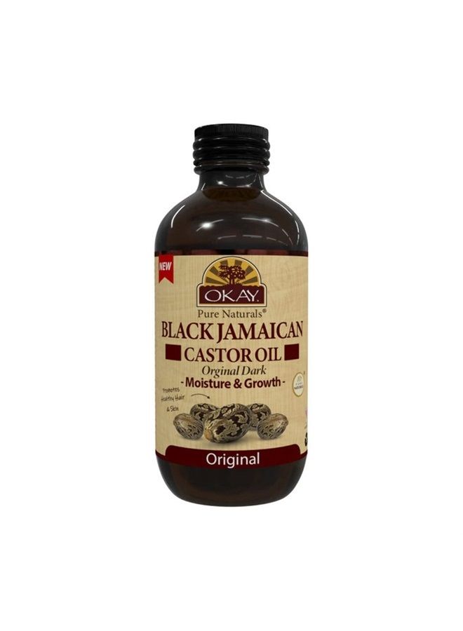 OKAY Black Jamaican Castor Oil Original Dark 4oz / 118ml - Image 1