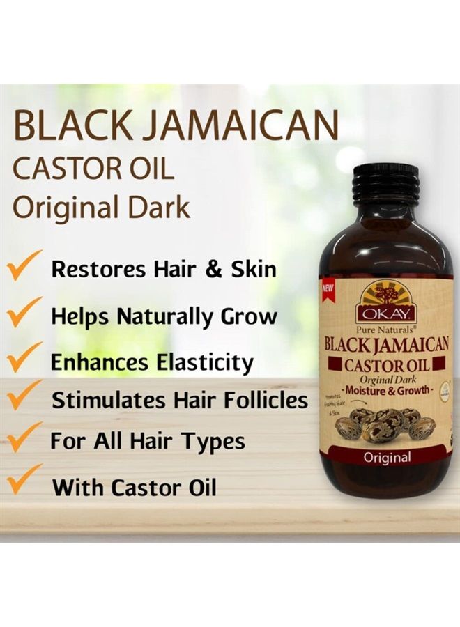 OKAY Black Jamaican Castor Oil Original Dark 4oz / 118ml - Image 4