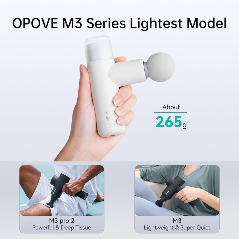 opove M3 Mini Massage Gun for Back Pain Relief with Facial Mode 7mm Amplitude 4 Vibration Levels Ultralight Portable and Rechargeable Fascia Gun Active Recovery Women Presents - Image 2