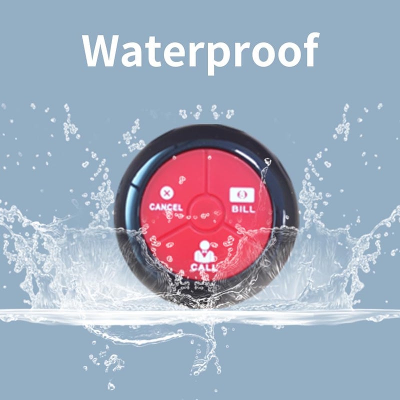 Restaurant Calling Buttons Table Buzzer Service Calling Buttons 5PCS Waterproof Buttons - Image 2
