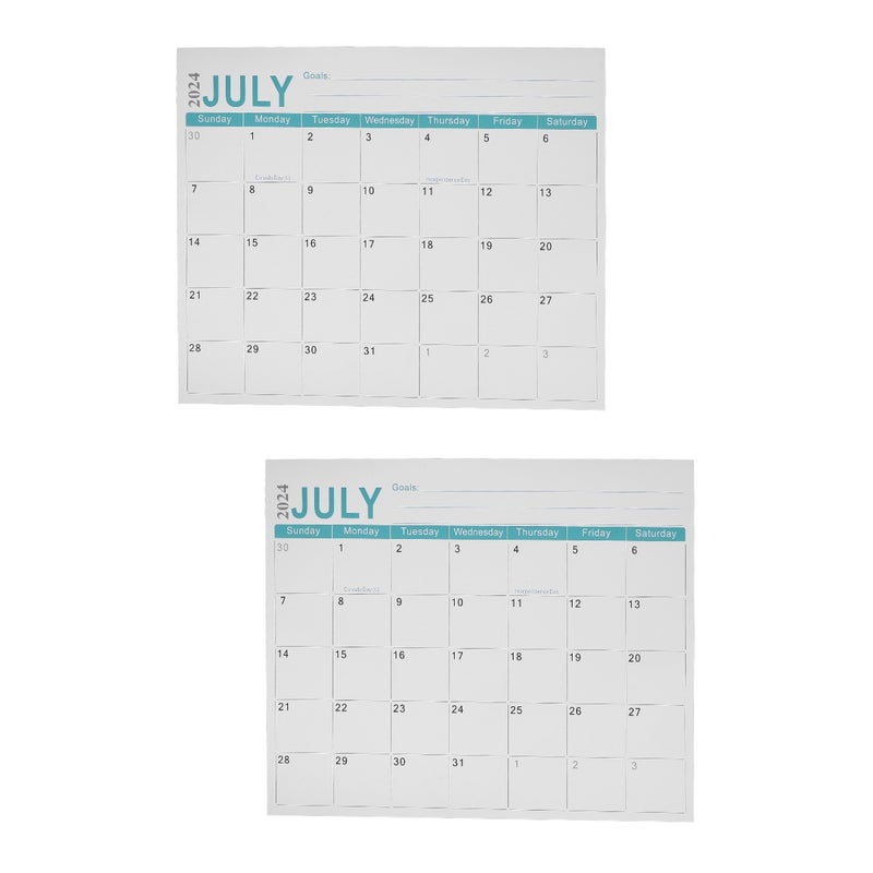 2pcs Paper Calendar Magnetic Calendar Fridge Calendar Paper Calendar Magnetic Fridge Paper English Calendar - Image 1