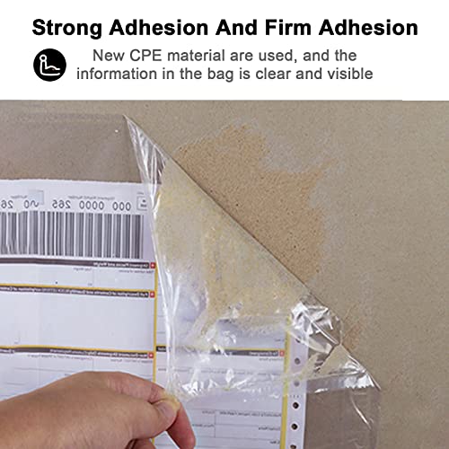 NefLaca 6" x 9" shipping label sleeves, 100Pcs Shipping Label Envelopes with Self-Adhesive Peel & Seal, Packing Slip Envelope Pouches for Invoices & Packaging - Image 5