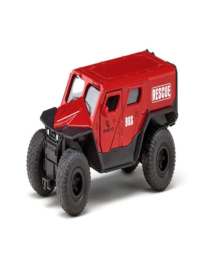 Siku 2307, GHE-O Rescue Vehicle, 1:50, Metal/Plastic, Red, Multi-Functional, Compatible Models at The Same Scale - Image 1