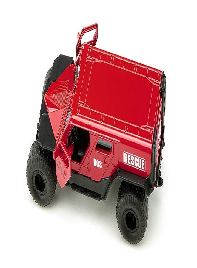 Siku 2307, GHE-O Rescue Vehicle, 1:50, Metal/Plastic, Red, Multi-Functional, Compatible Models at The Same Scale - Image 4
