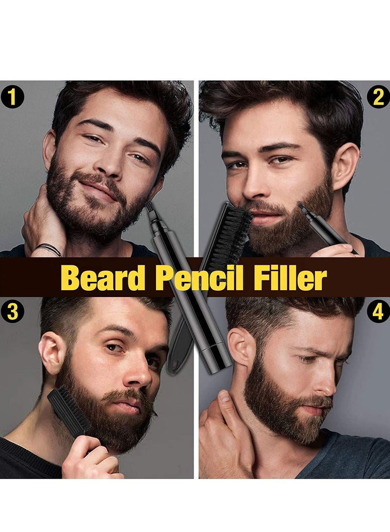 Generic Beard Filler Pen and Brush Kit Dark Brown  - Image 3