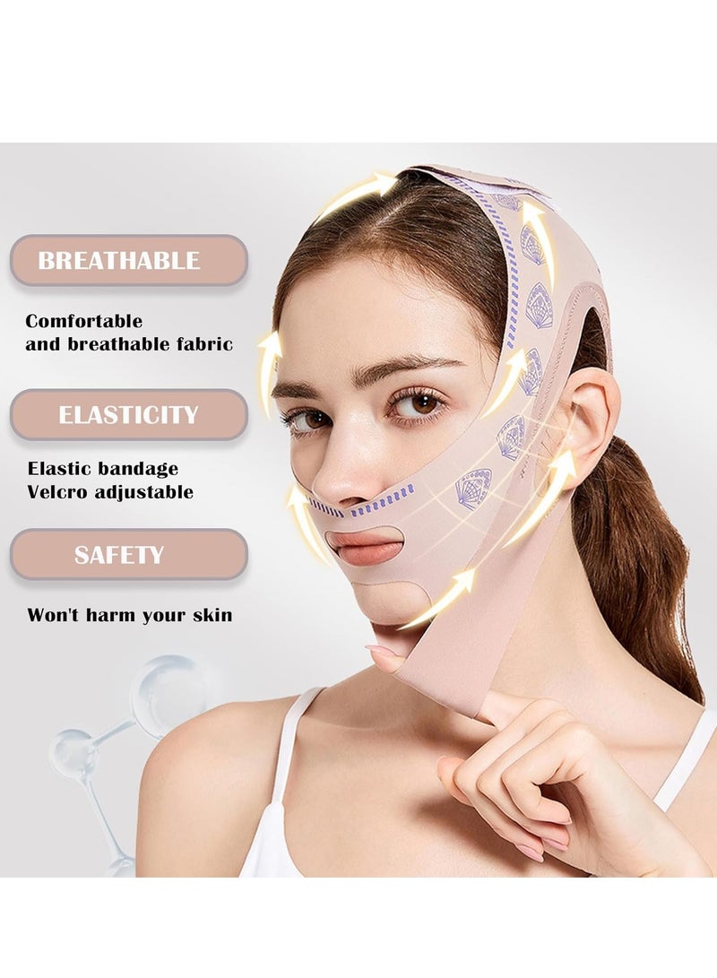 VIUAUAX [Upgrade] V Line lifting Mask Strap, Reusable V Line lifting Mask,Face Lift Belt for Women (Pink) - Image 4