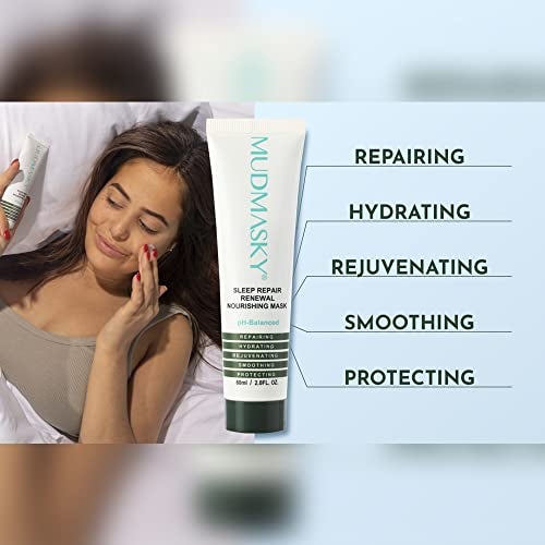 MUDMASKY Sleep Repair Renewal Nourishing Mask 60ml - Anti-Aging, Hydration Boost, Fragrance-Free - Face Moisturizer to Add in Your Skin Care Set for Nourishment & Rejuvenation - Overnight Formula - Image 5