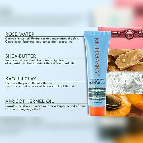 MUDMASKY Sleep Repair Renewal Nourishing Mask 60ml - Anti-Aging, Hydration Boost, Fragrance-Free - Face Moisturizer to Add in Your Skin Care Set for Nourishment & Rejuvenation - Overnight Formula - Image 3