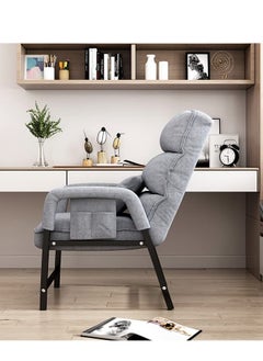 XiuWoo Living Room Lazy Chair with Ottoman and Armrest, Modern Comfy Folding Lounge Chair Reclining Sofa Leisure Chair Armchair with Footstool for Bedroom Office  - Image 4