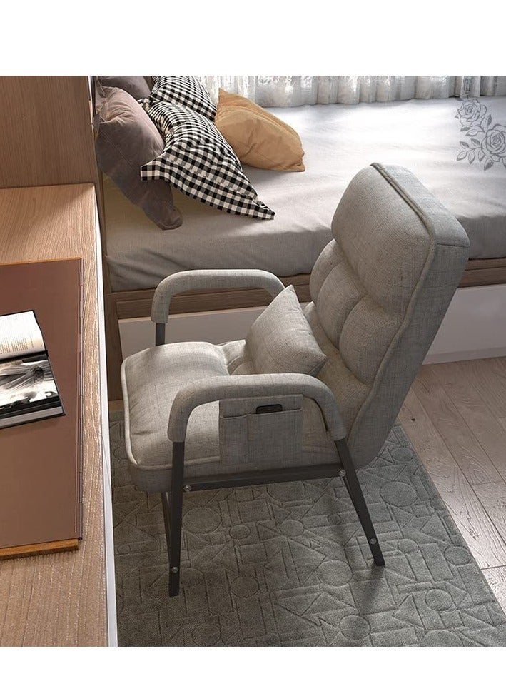 XiuWoo Living Room Lazy Chair with Ottoman and Armrest, Modern Comfy Folding Lounge Chair Reclining Sofa Leisure Chair Armchair with Footstool for Bedroom Office - Image 2