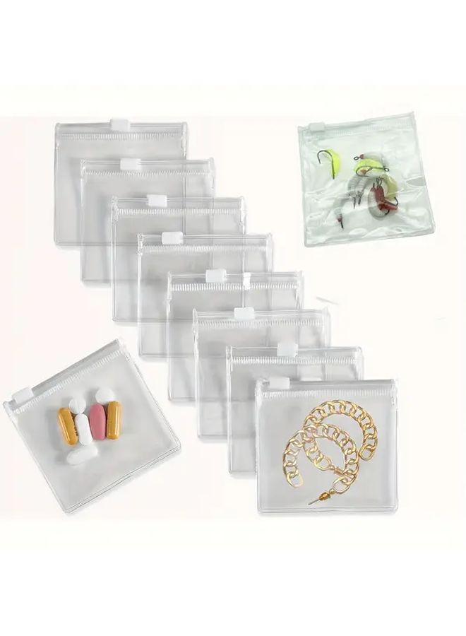 10pcs Clear Plastic Jewelry Storage Bags With Zipper Seal Heavy Duty - Image 4