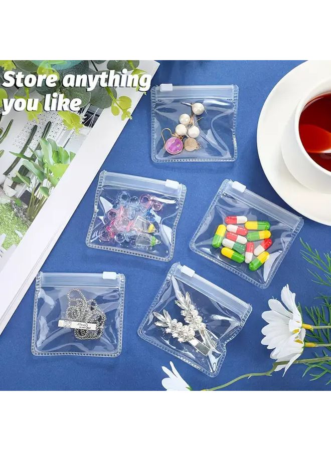 10pcs Clear Plastic Jewelry Storage Bags With Zipper Seal Heavy Duty - Image 3