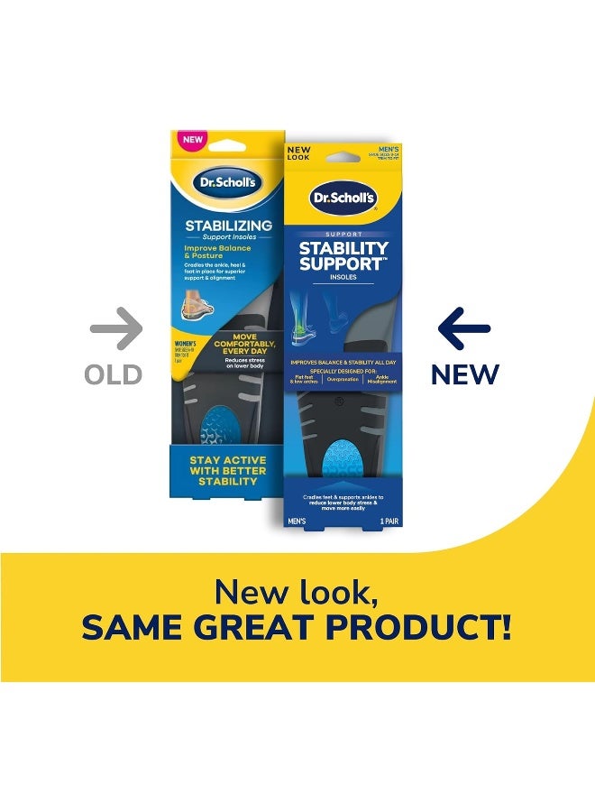 Dr. Scholl's Dr. Scholl's Stabilizing Support Insole Improves Posture, Alignment & Balance. Added Arch Support for Flat Feet & Overpronation (Men's 8-14), Trim to Fit Inserts  - Image 2