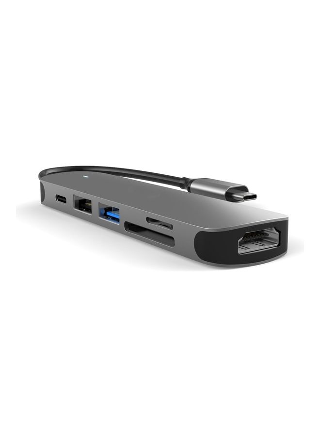Loquat 6-In-1 Type C Adapter Hub With 4K HDMI, PD Quick Charge, SD u0026 TF Card Slots, USB 3.0 And 2.0 Port. Space Grey  - Image 2