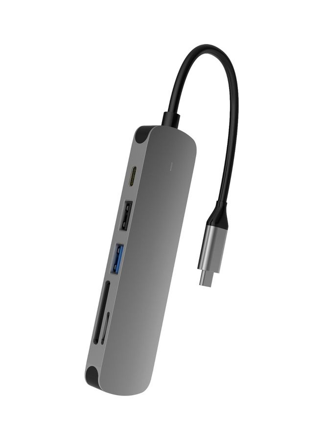 Loquat 6-In-1 Type C Adapter Hub With 4K HDMI, PD Quick Charge, SD u0026 TF Card Slots, USB 3.0 And 2.0 Port. Space Grey  - Image 4
