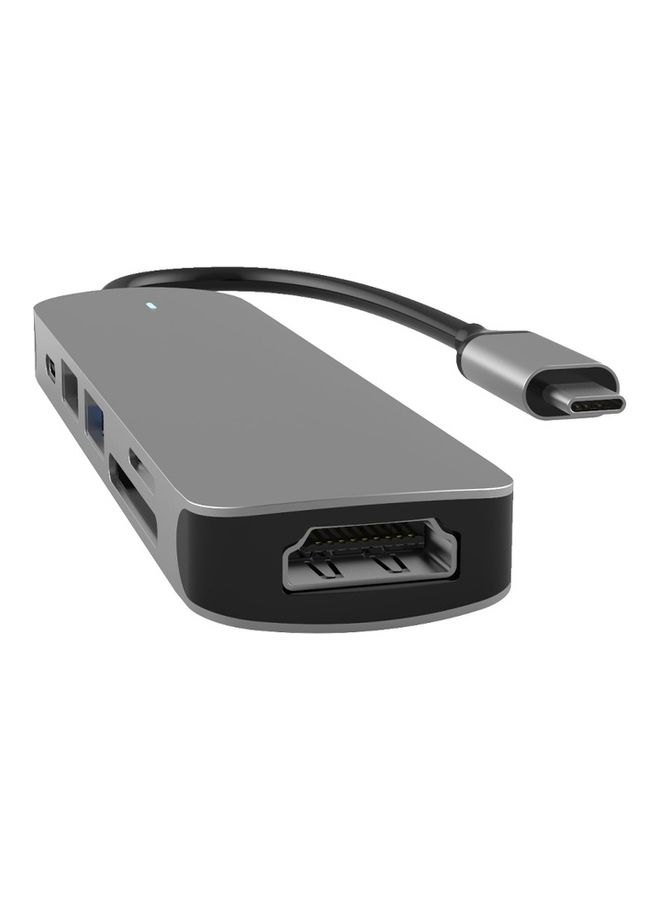 Loquat 6-In-1 Type C Adapter Hub With 4K HDMI, PD Quick Charge, SD u0026 TF Card Slots, USB 3.0 And 2.0 Port. Space Grey  - Image 5