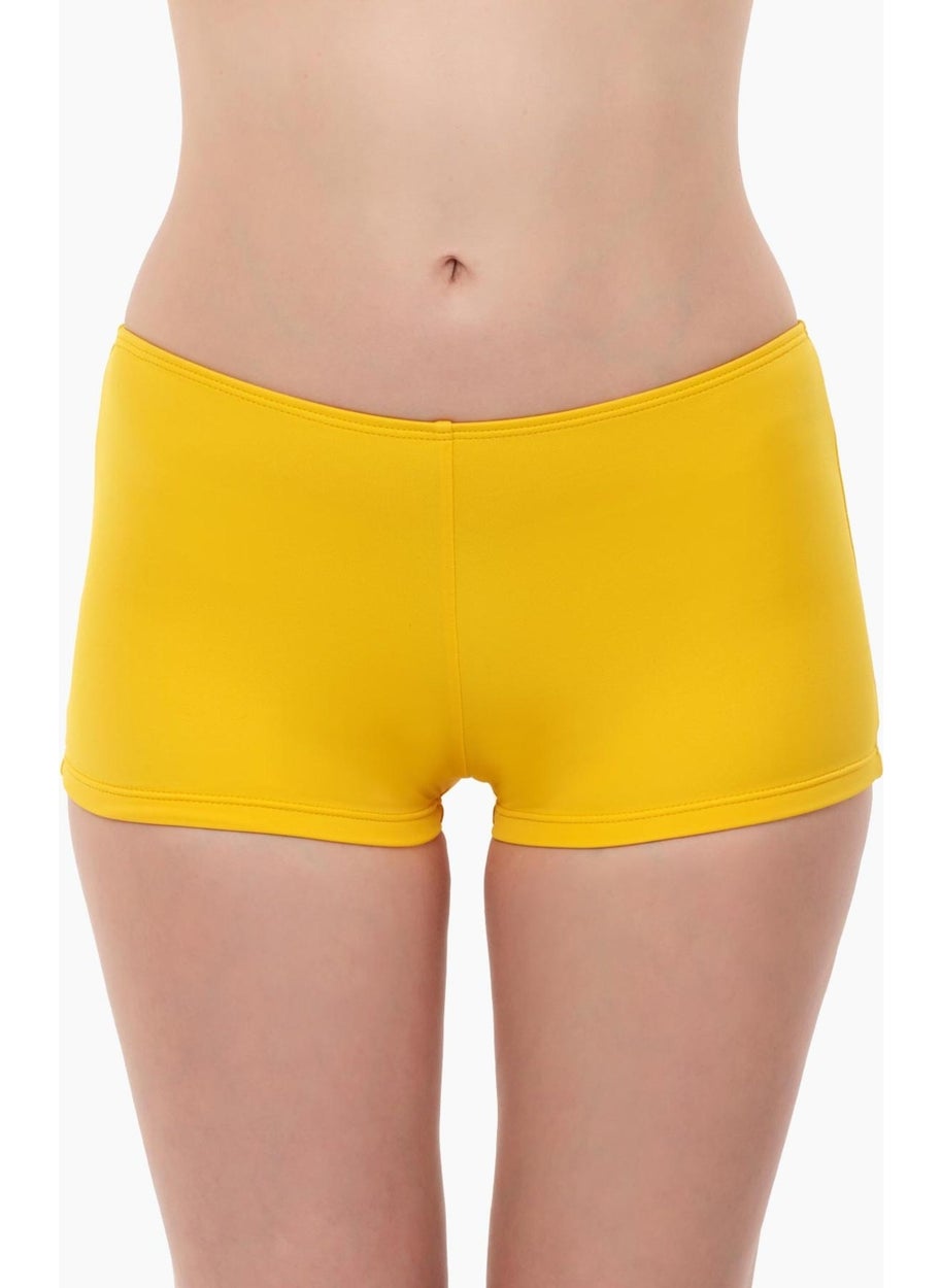 Ayyıldız - 63010 Yellow Boxer Bikini Bottom - Image 1