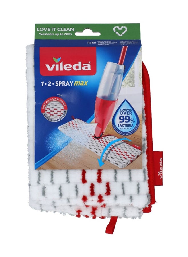Vileda 1-2 Spray Max System Refill Pad Red and White VF511 - Image 1
