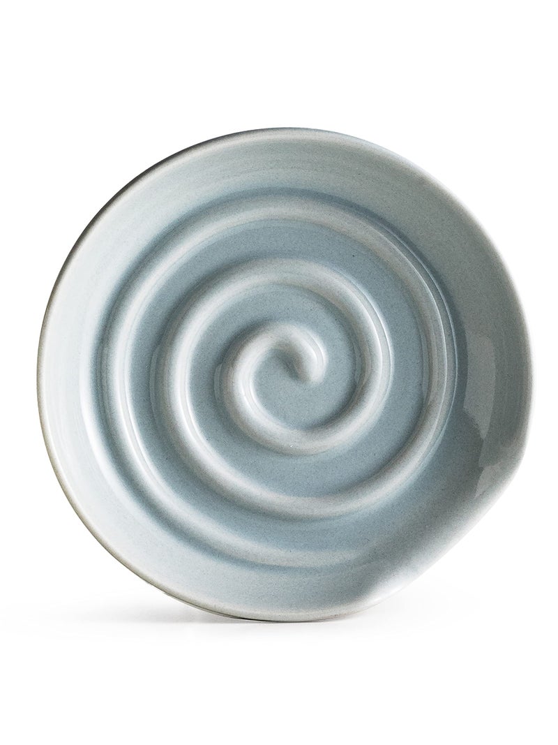 Cormomu Swirl Spoon Rest for Stove Top, Holder for Spatula, Coffee Spoon Holder, Cooking Utensils Prevents Sauce Spillage - Light Gray - Image 2