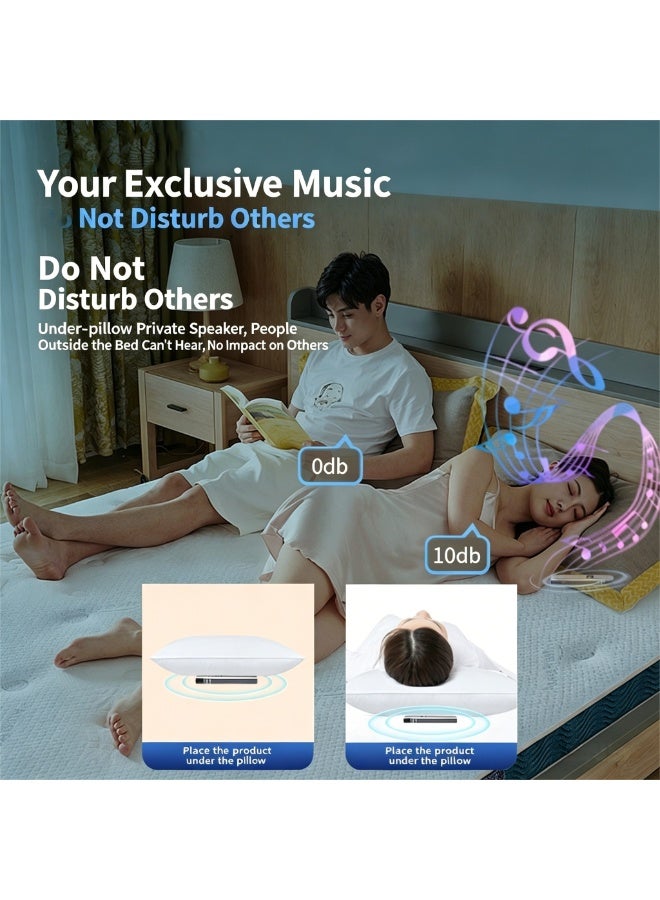 Bluetooth Speaker Bone Conduction Under Pillow, Sleep Aid Speaker Wireless Mini Portable Bluetooth Speaker for Multi-person dormitory, Invisible Speaker Private Listening Aluminum Alloy Loudspeaker LED Display - Image 3