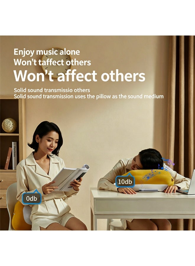 Bluetooth Speaker Bone Conduction Under Pillow, Sleep Aid Speaker Wireless Mini Portable Bluetooth Speaker for Multi-person dormitory, Invisible Speaker Private Listening Aluminum Alloy Loudspeaker LED Display - Image 5